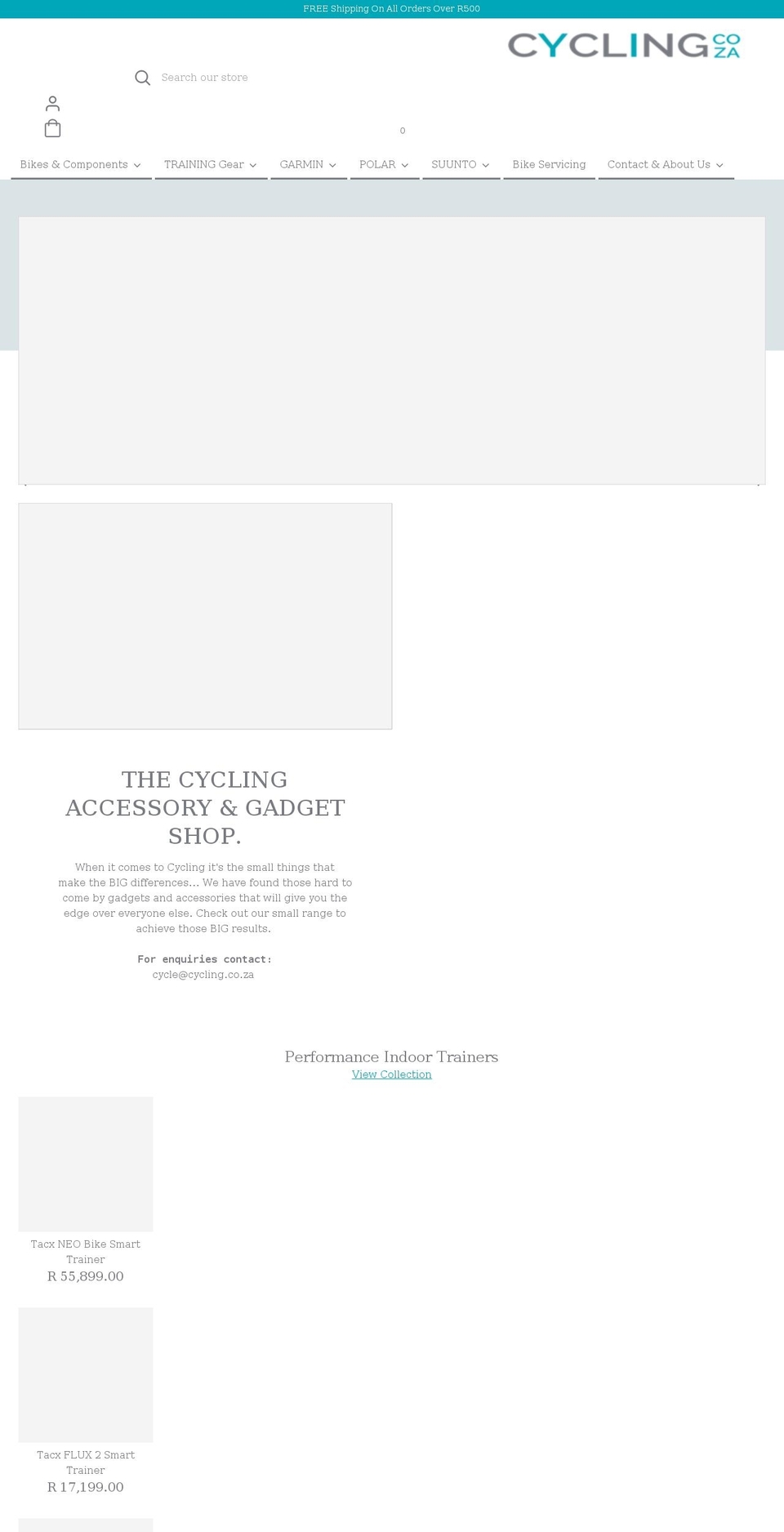 cycling.co.za shopify website screenshot