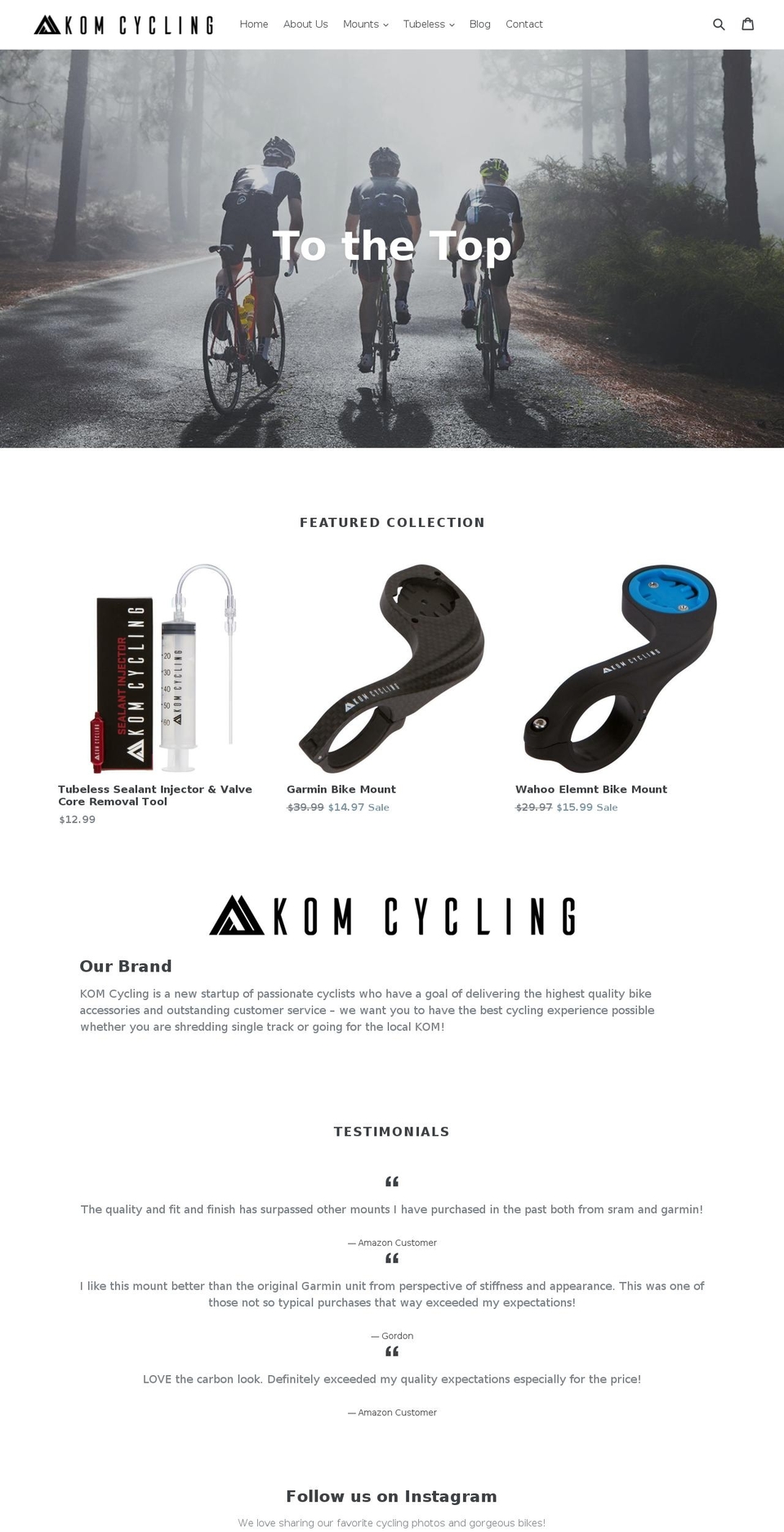 cyclingkom.com — Shopify storefront screenshot