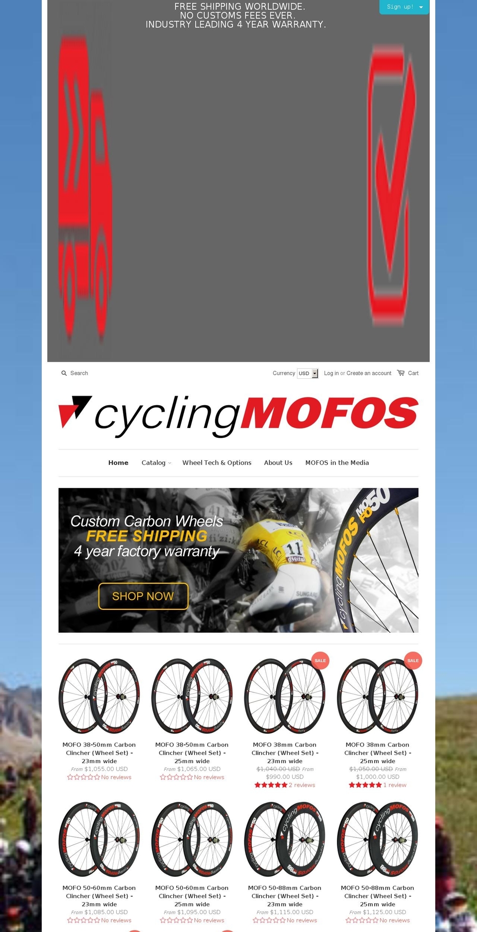 cyclingmofos.com shopify website screenshot