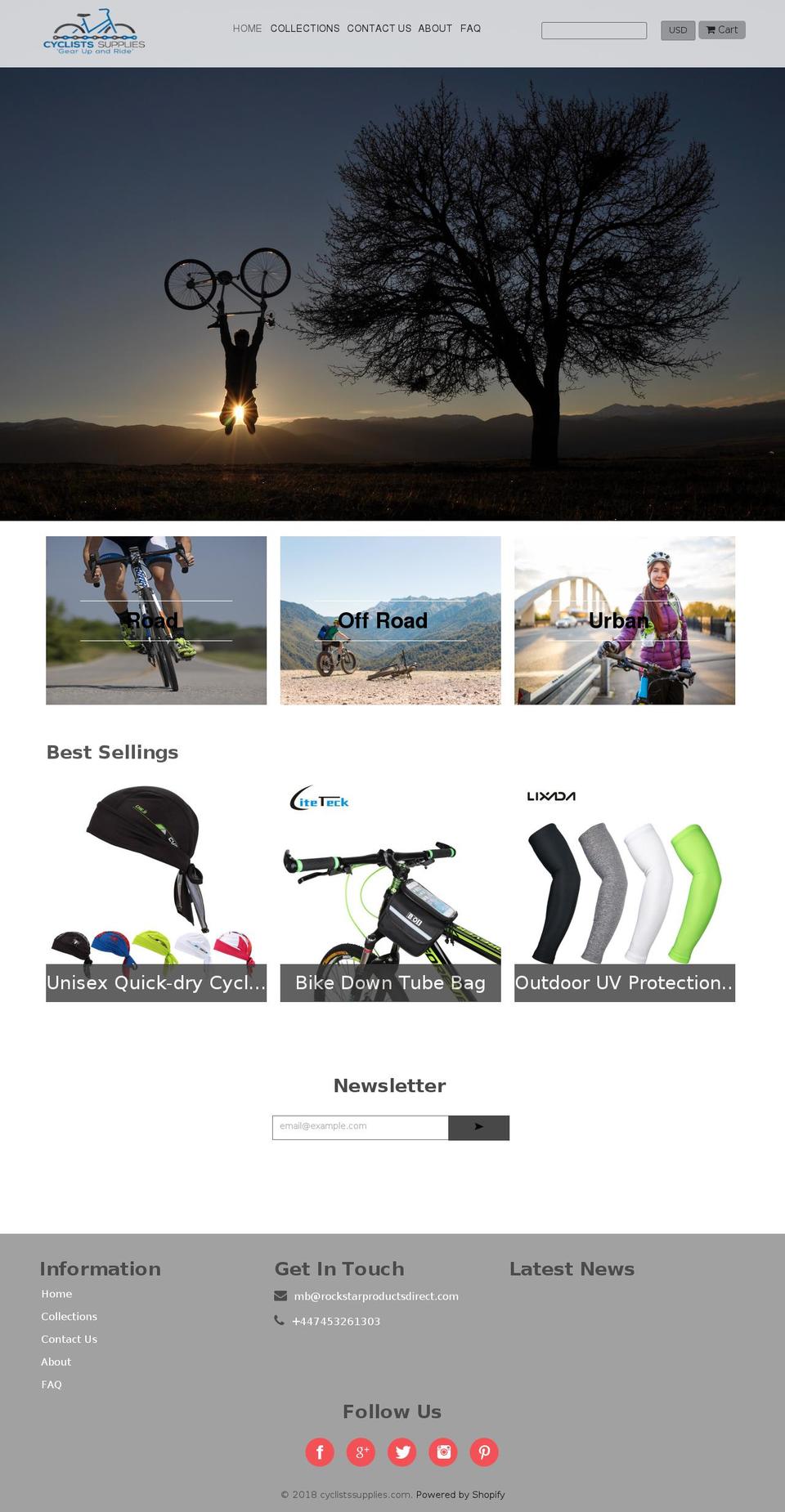 Adventure Shopify theme site example cyclistssupplies.com