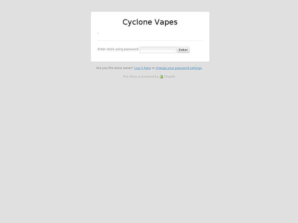 cyclonevapes.com shopify website screenshot