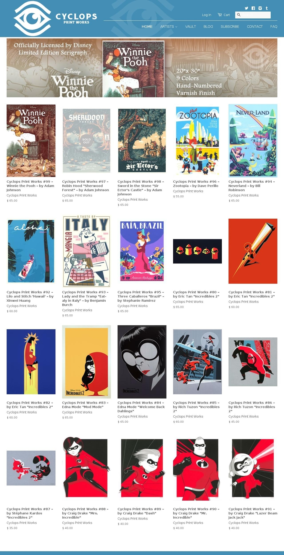 cyclopsprintworks.com shopify website screenshot