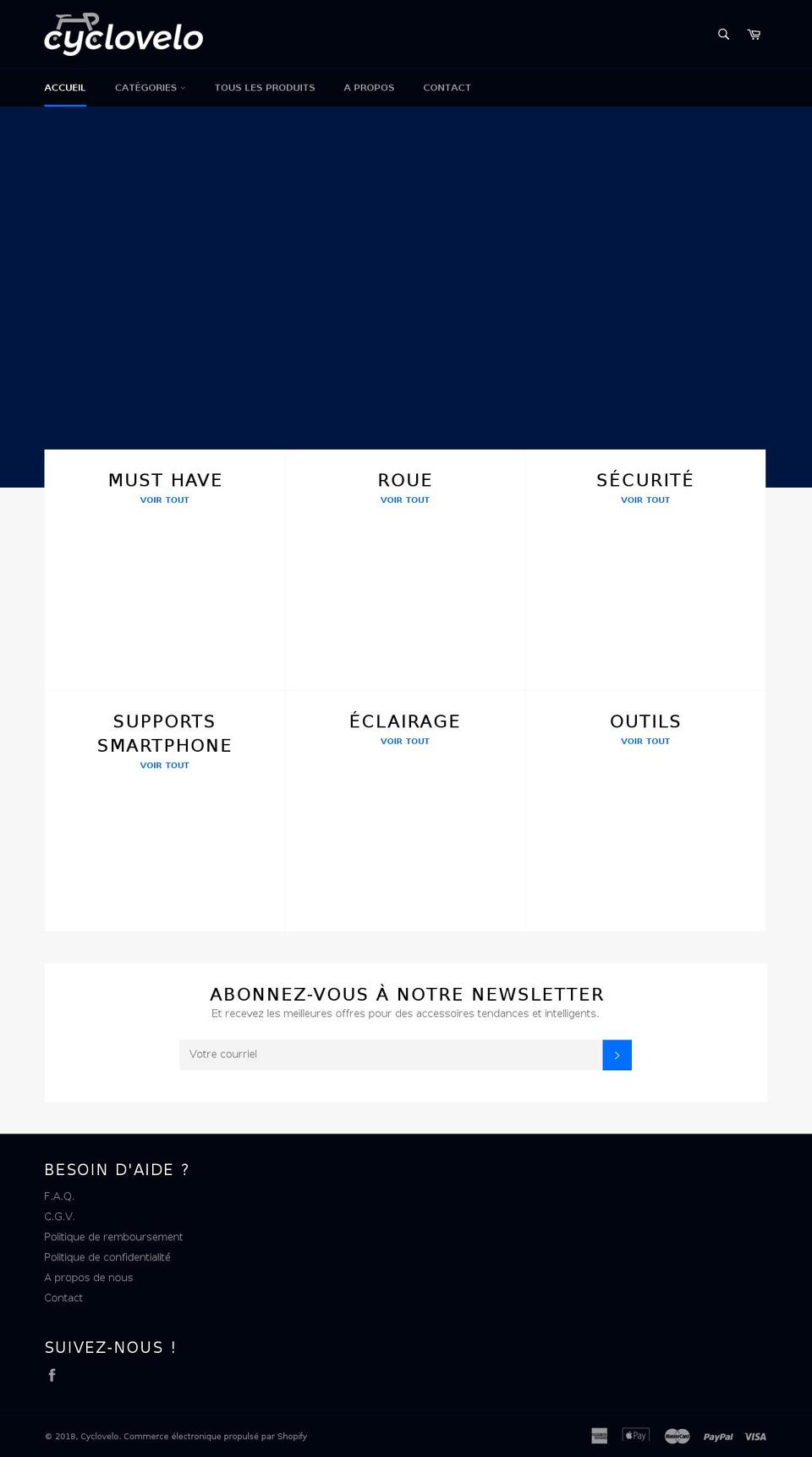 cyclovelo.com — Shopify storefront screenshot