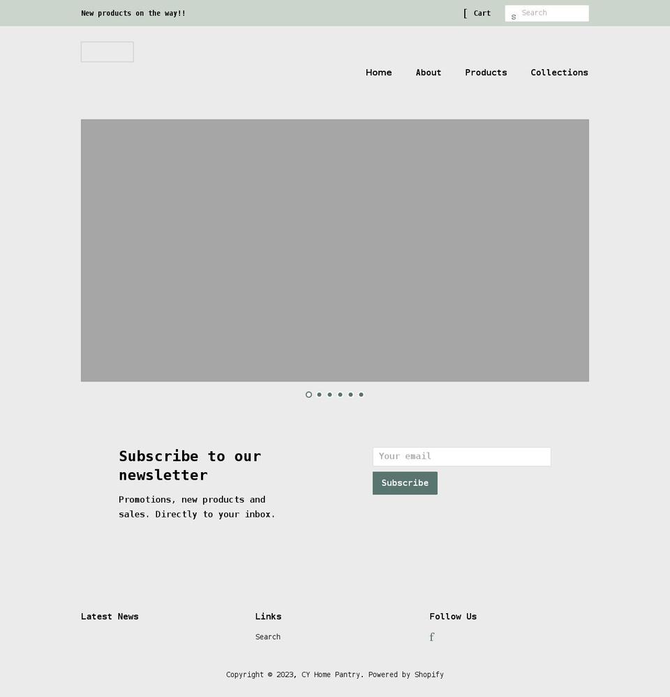 cyhomepantry.com shopify website screenshot
