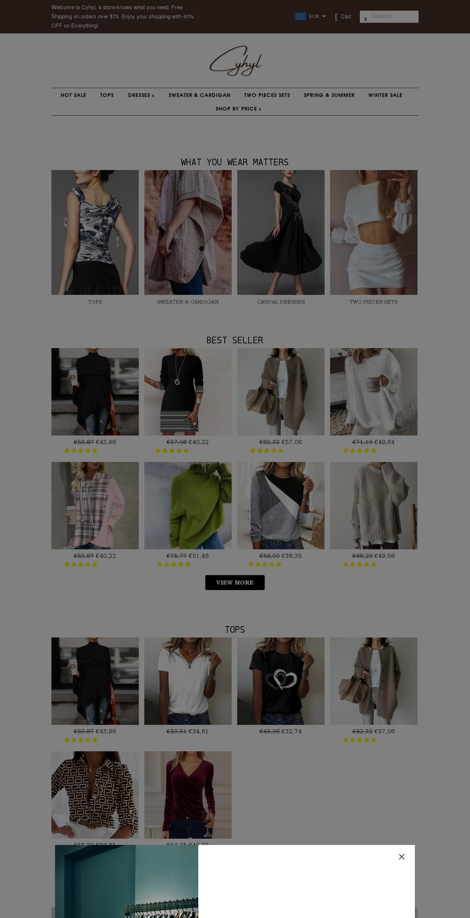 cyhyl.com shopify website screenshot