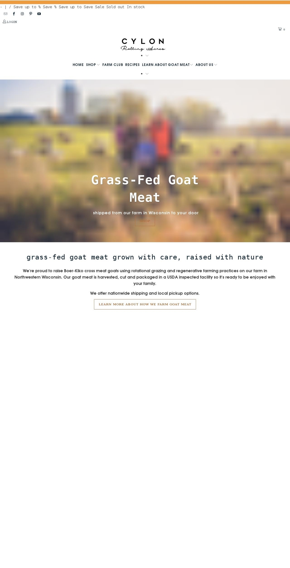 cylonrollingacres.com shopify website screenshot