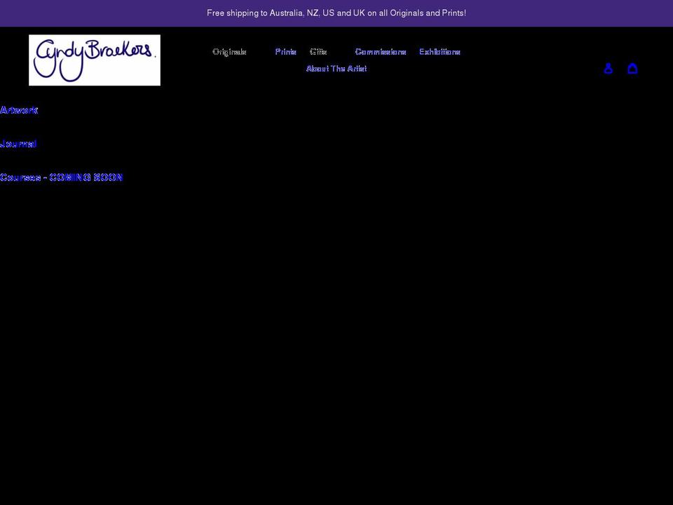 cyndybroekers.com shopify website screenshot