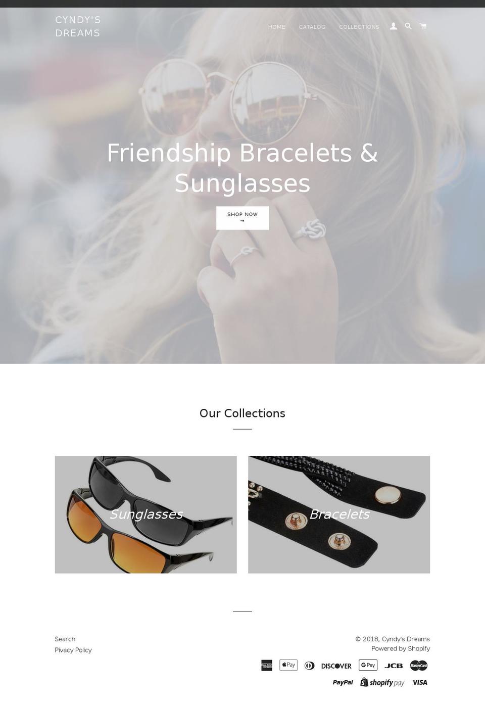 cyndysdreams.com — Shopify storefront screenshot