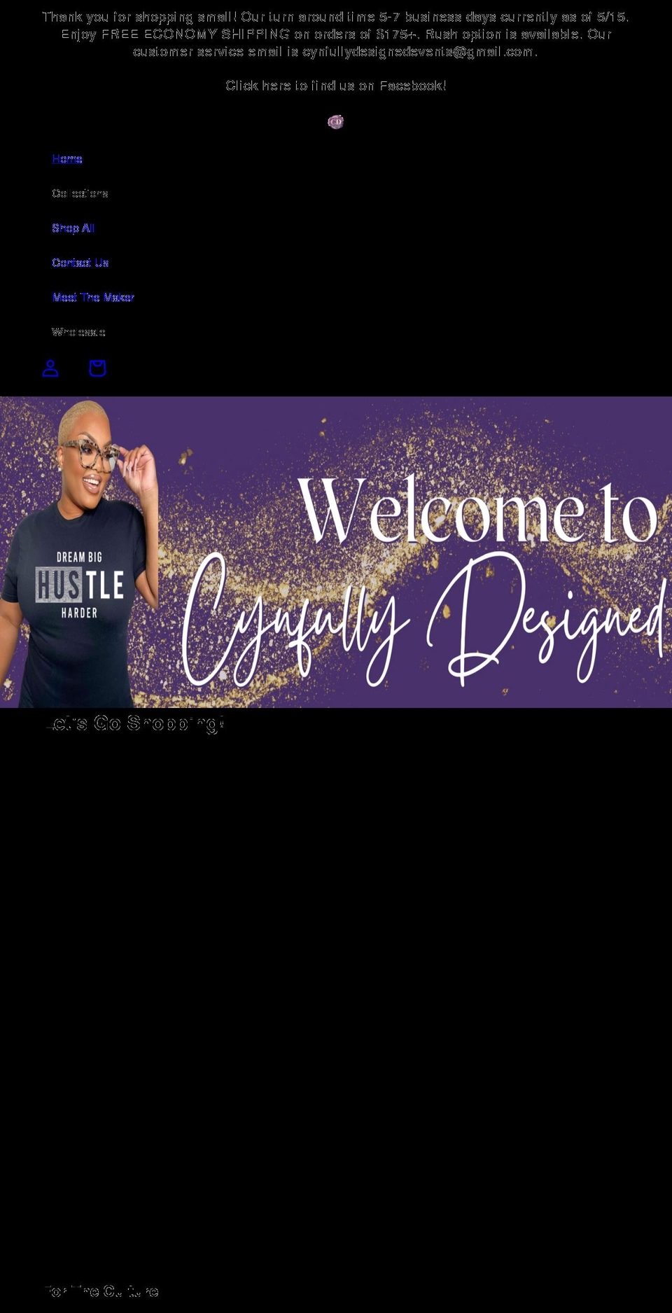 cynfullydesigned.net shopify website screenshot