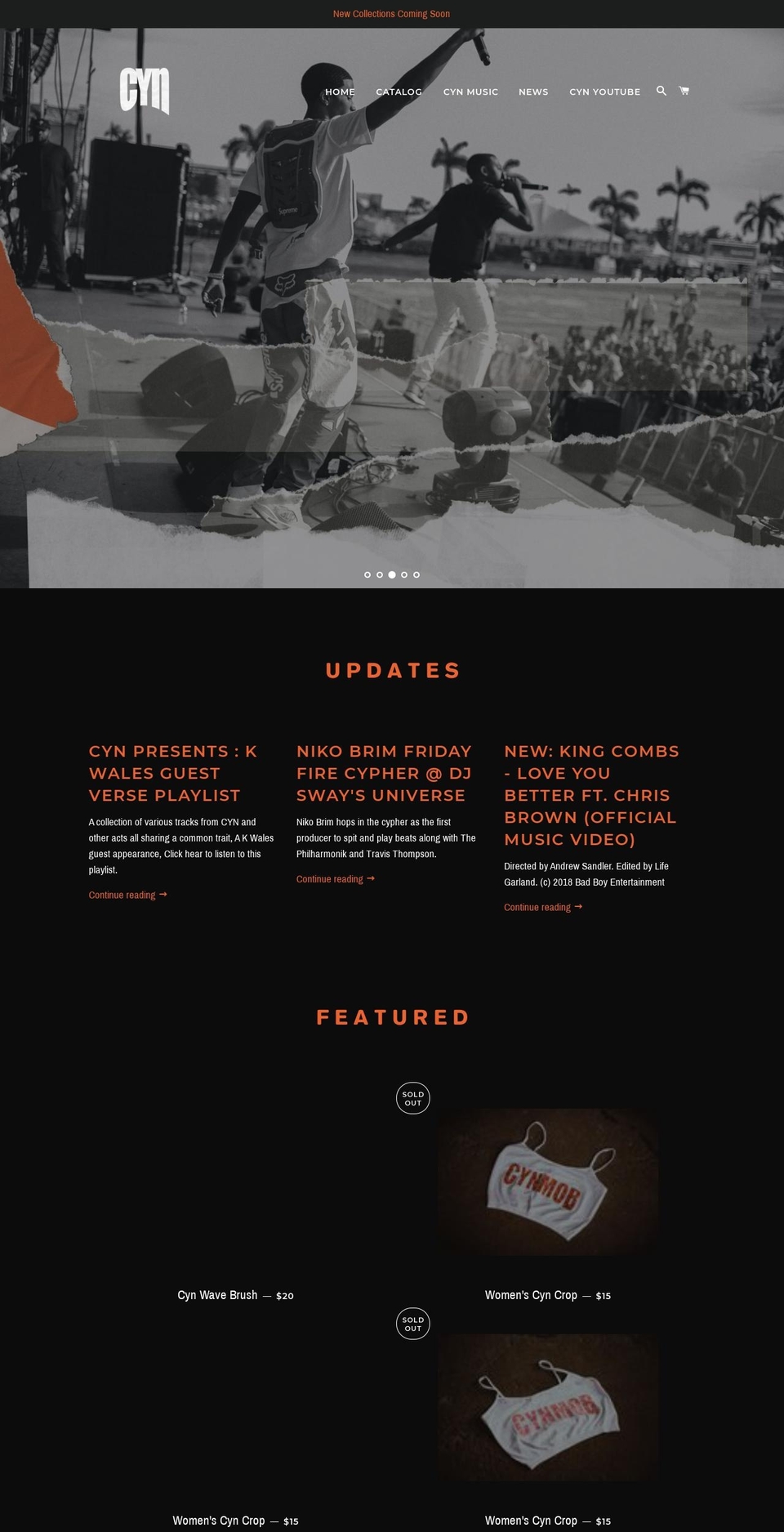 cynmobshop.com shopify website screenshot