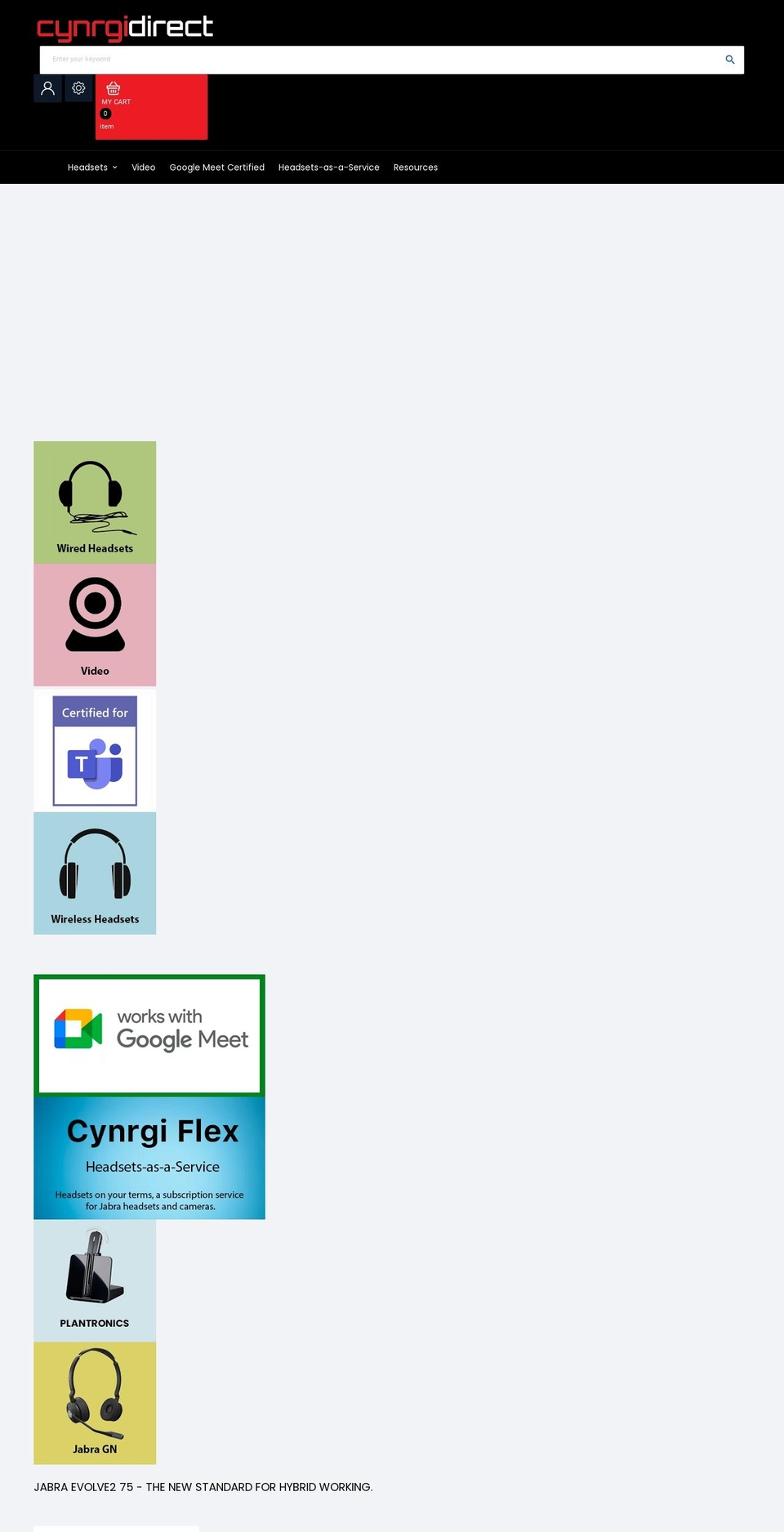 cynrgidirect.com shopify website screenshot