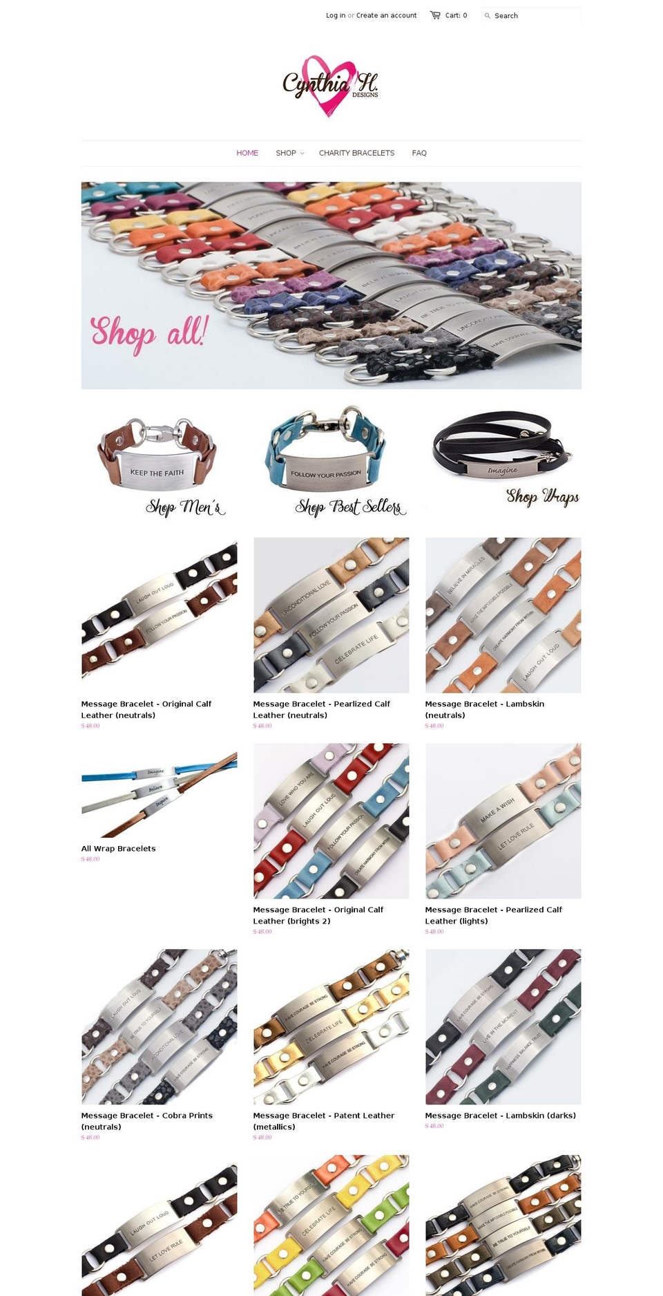 cynthia-h-designs.com — Shopify storefront screenshot