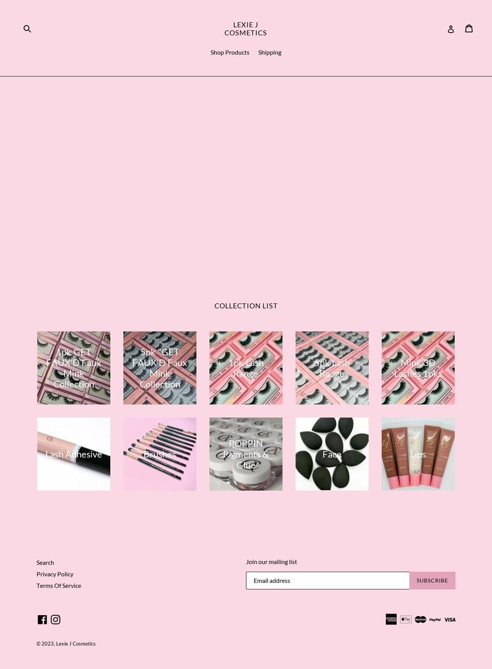 cynthiaannecosmetics.com — Shopify storefront screenshot