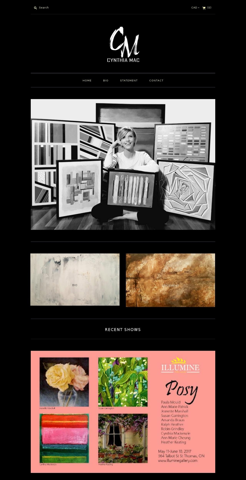 cynthiamac.ca shopify website screenshot