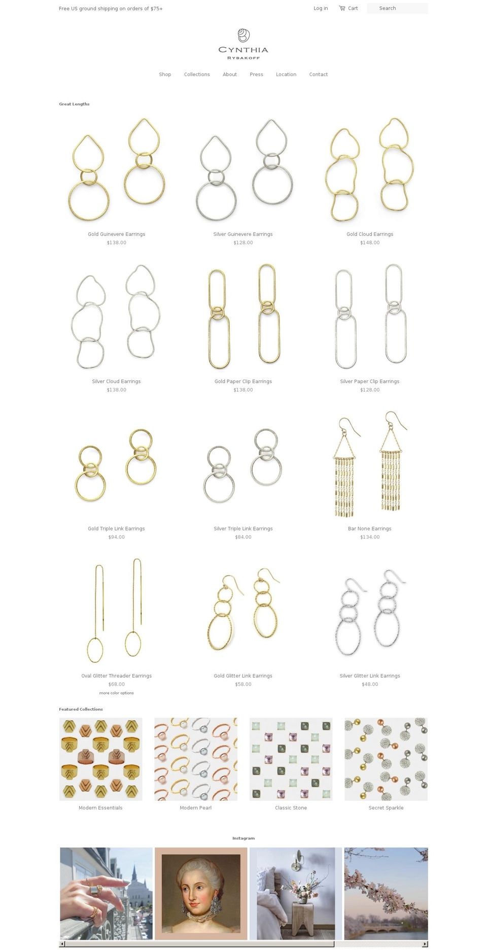 cynthiarybakoff.com shopify website screenshot