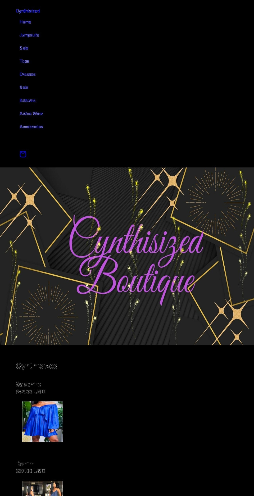 cynthisized.com shopify website screenshot