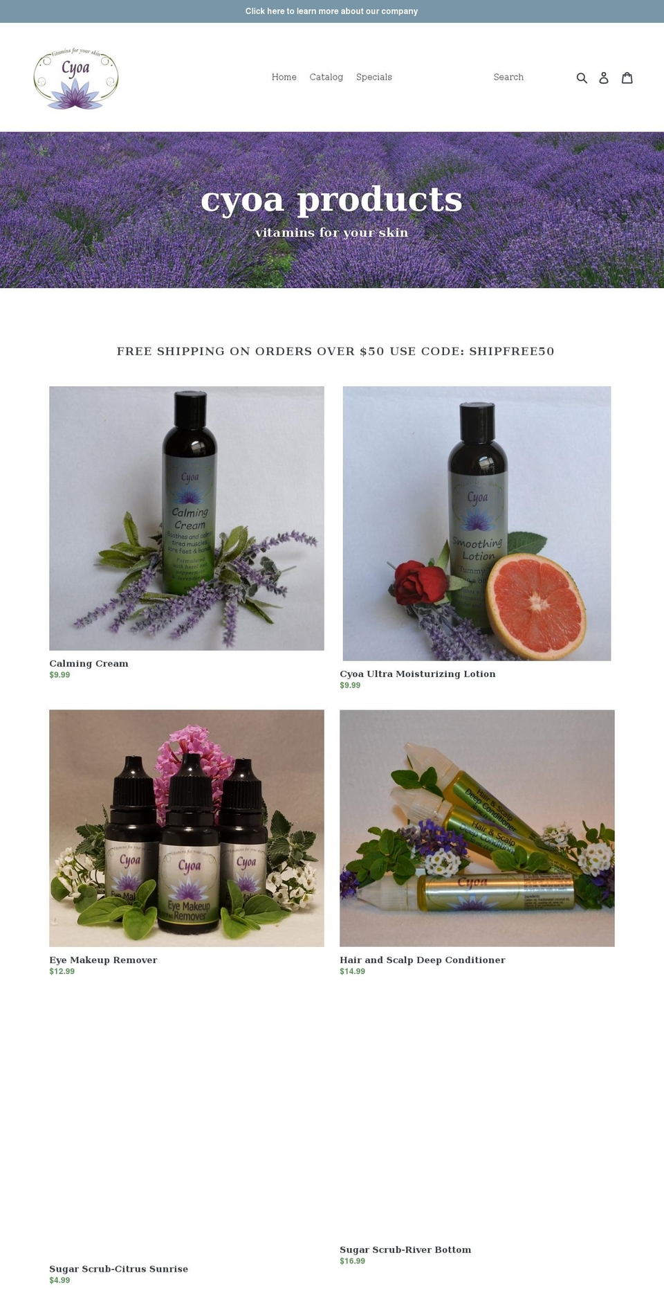 cyoaproducts.com shopify website screenshot