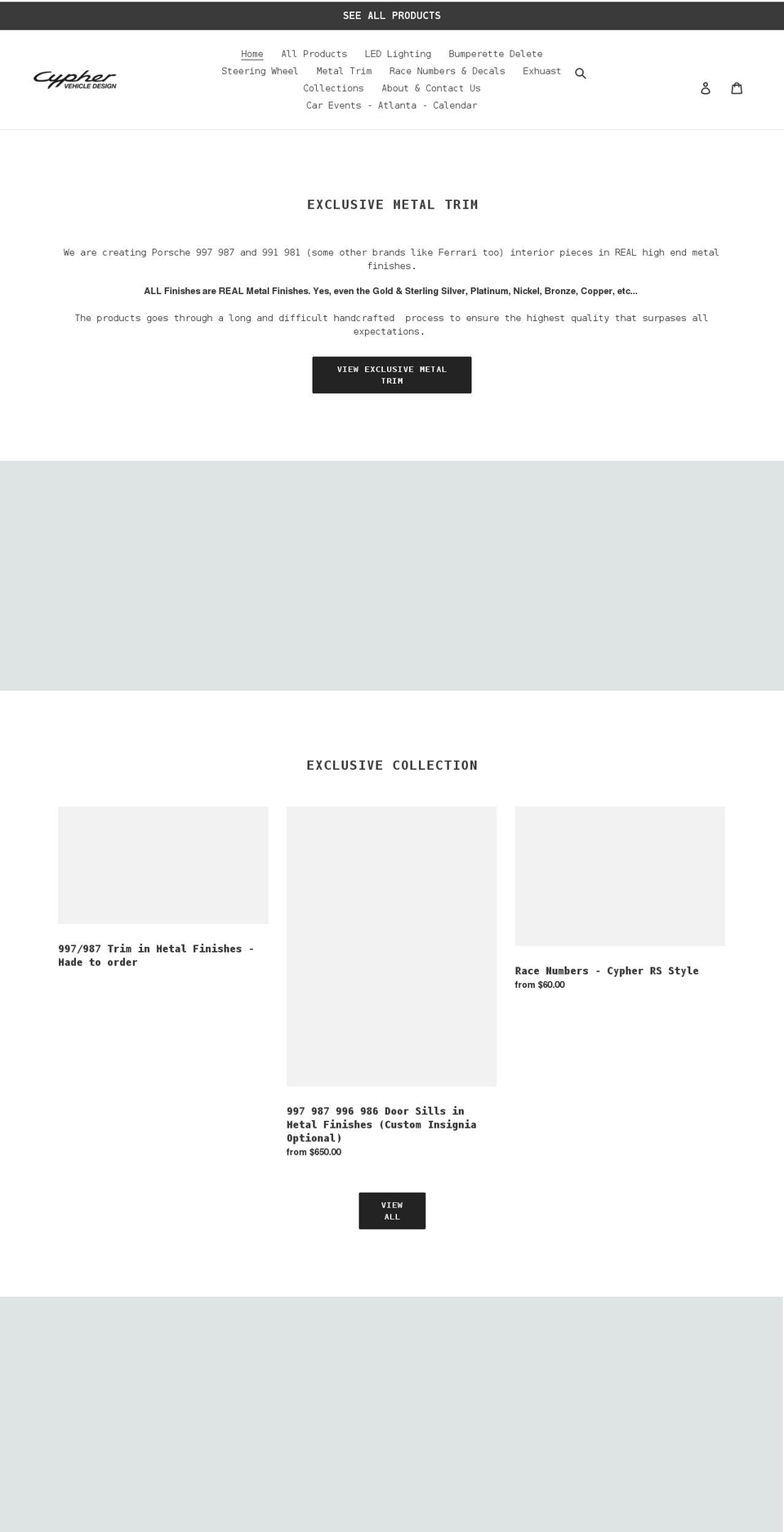 cyphervehicledesign.com shopify website screenshot