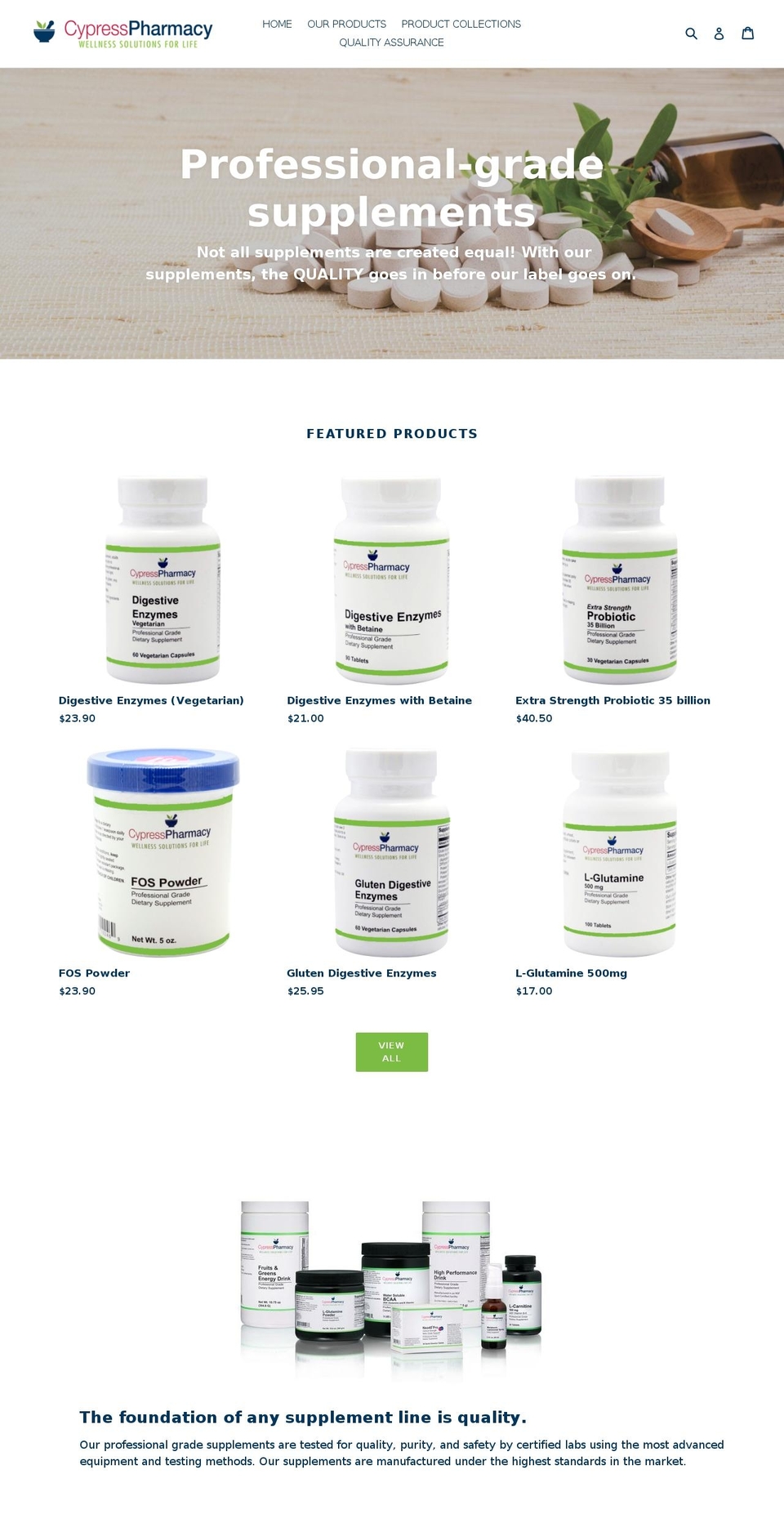 cypresspharmacy.store shopify website screenshot