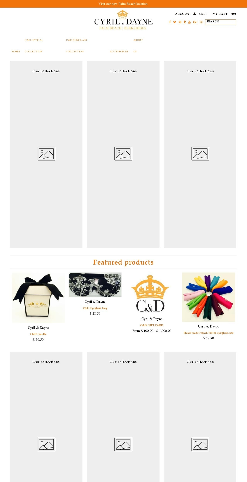 cyrilanddayne.com shopify website screenshot