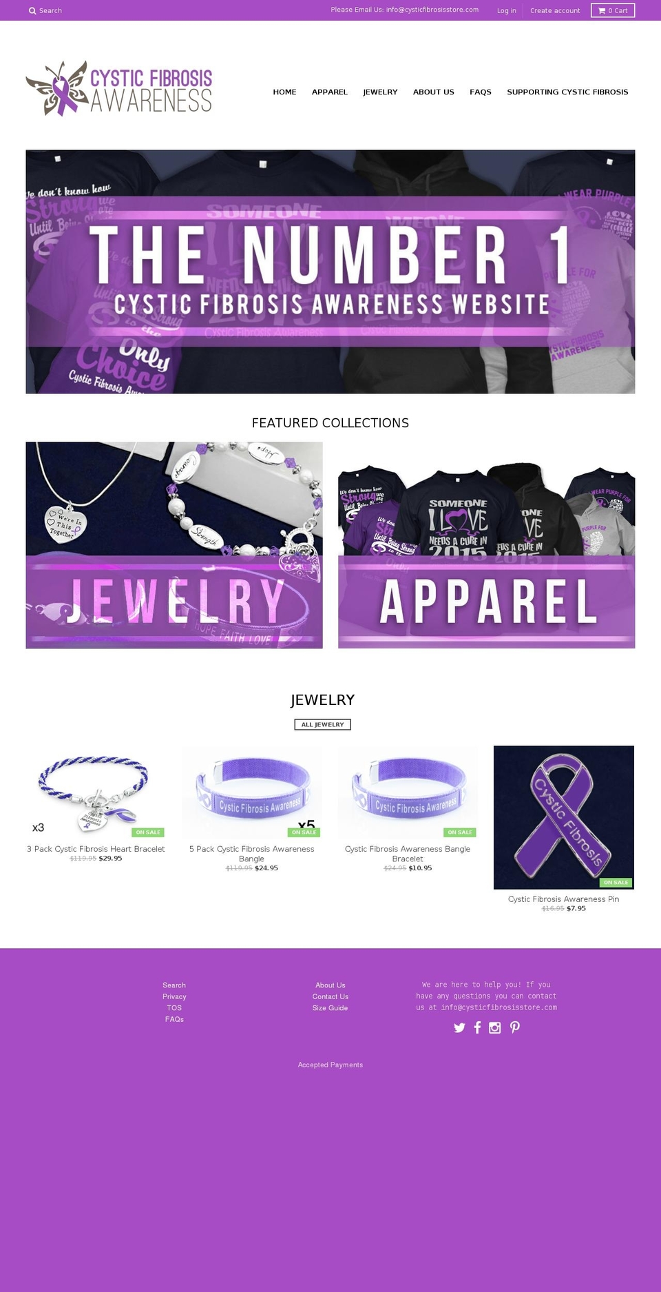 cysticfibrosisstore.com shopify website screenshot