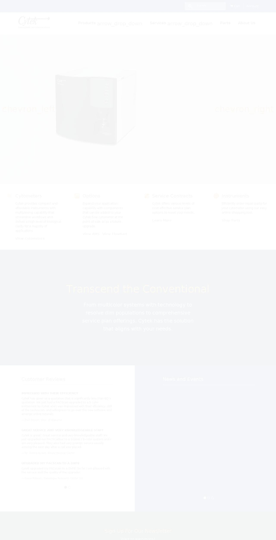 cytekbio.com shopify website screenshot