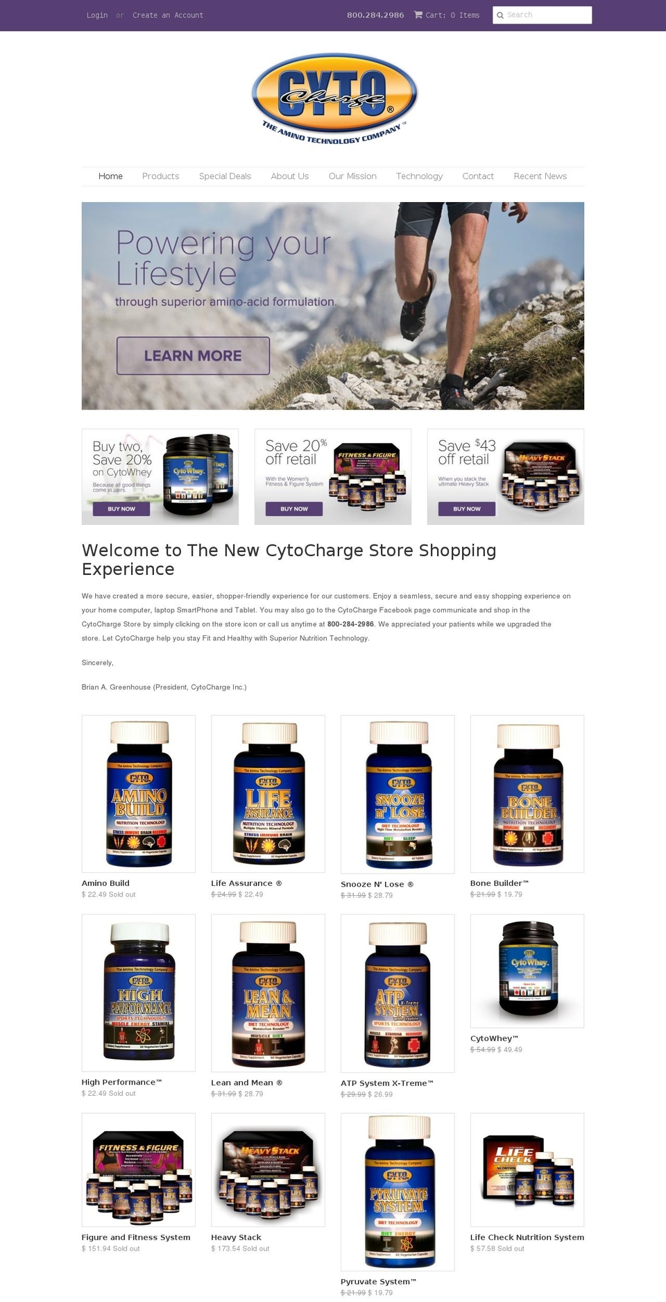 cytocharge.com — Shopify storefront screenshot