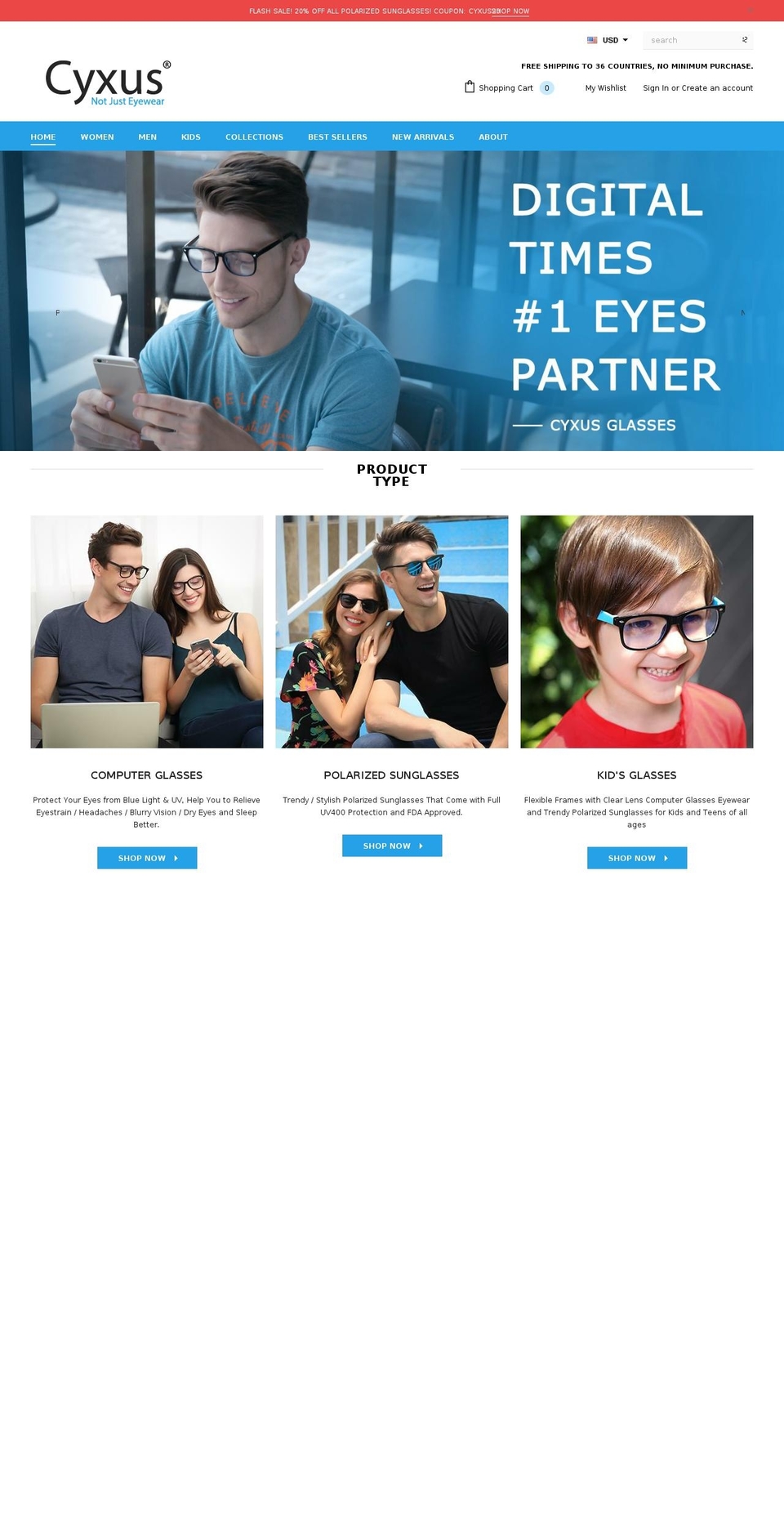 cyxus.com shopify website screenshot