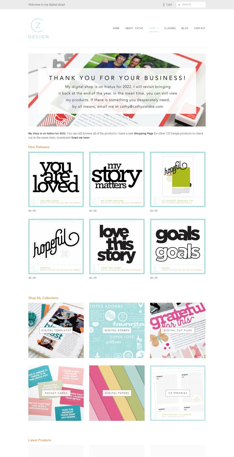 czdesignshop.com shopify website screenshot