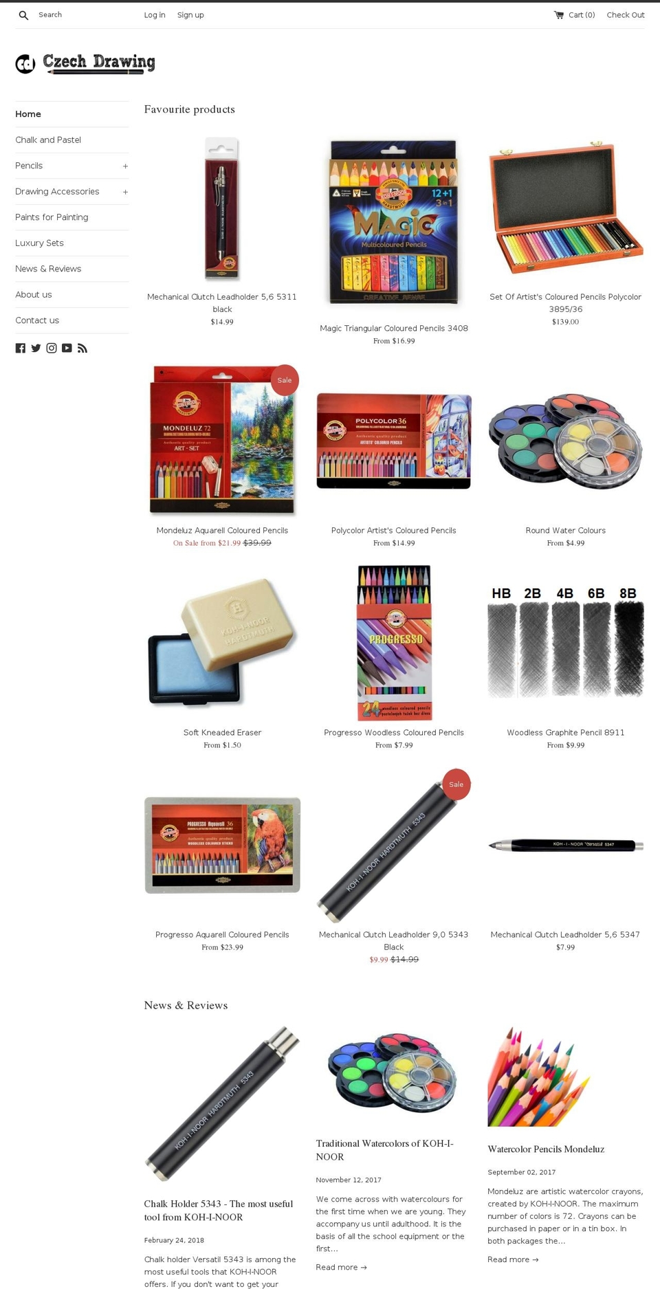 czechdrawing.com — Shopify storefront screenshot