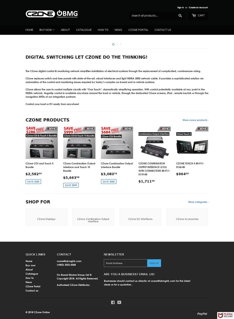 czoneonline.com shopify website screenshot