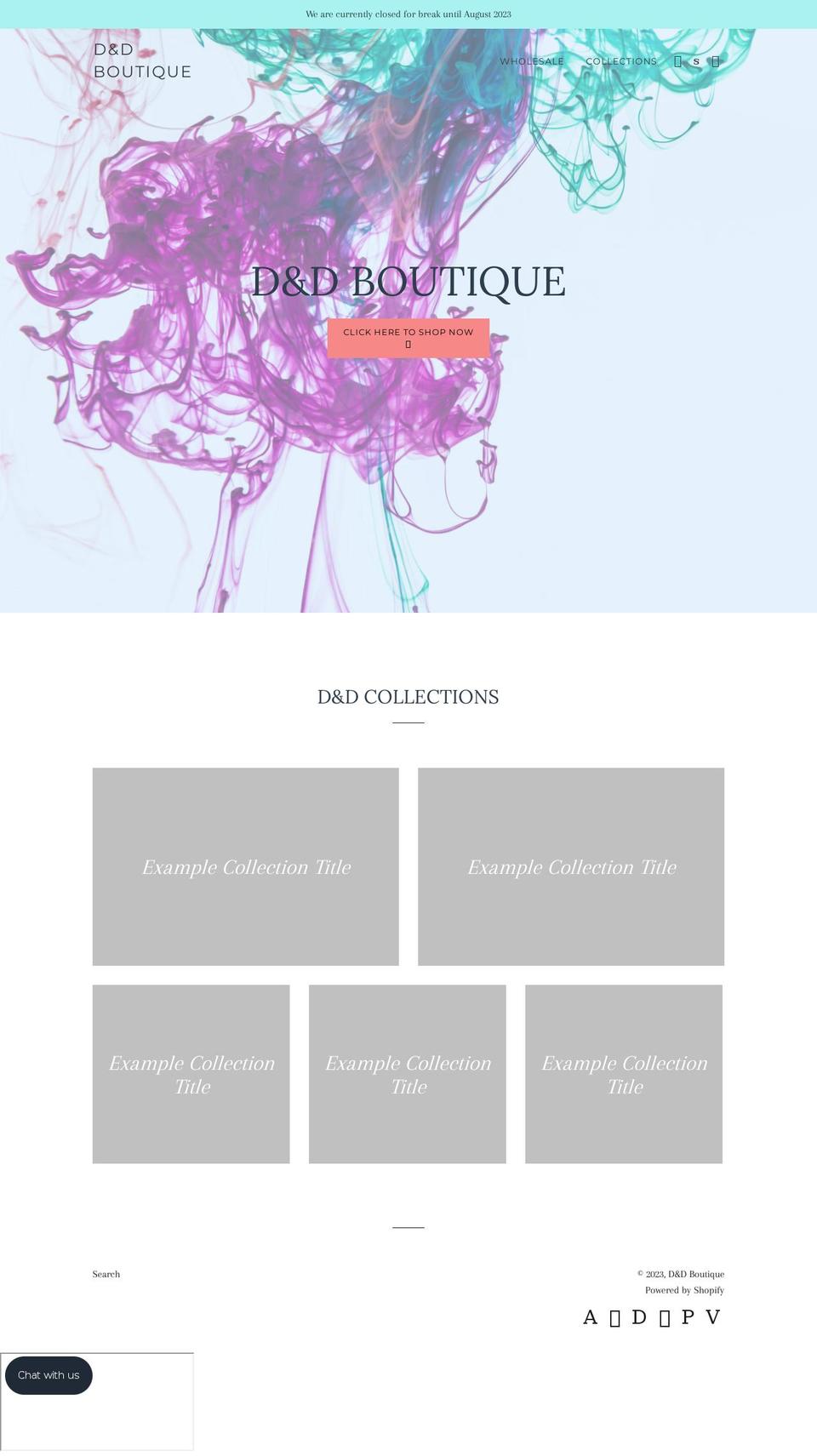 d-dboutiquellc.com — Shopify storefront screenshot