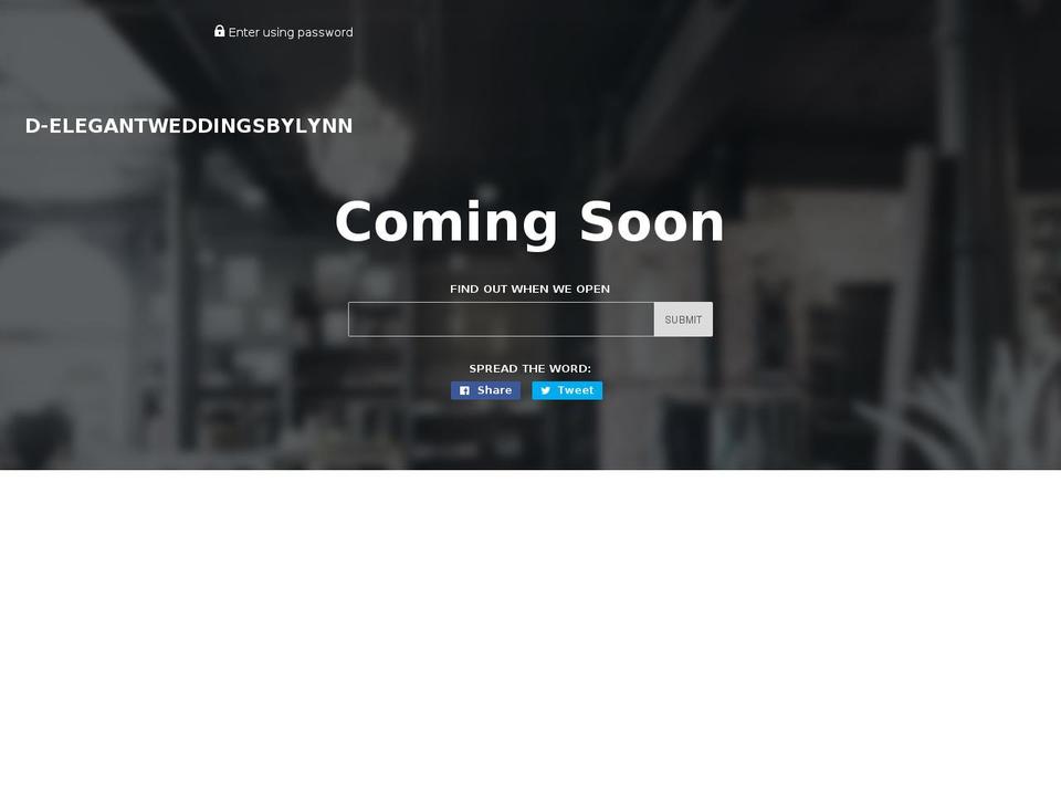 d-elegantweddingsbylynn.com shopify website screenshot