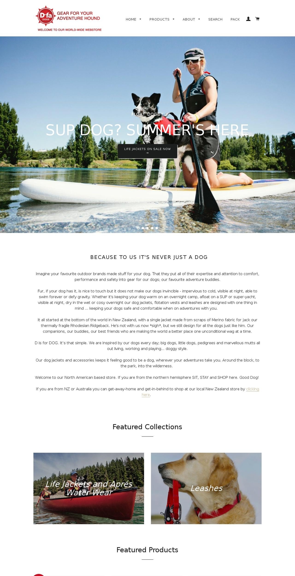 d-fadogs.com — Shopify storefront screenshot