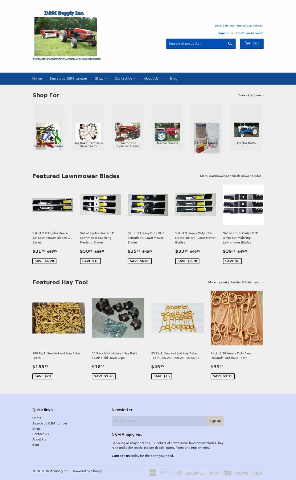 d-m-supply-inc.myshopify.com shopify website screenshot