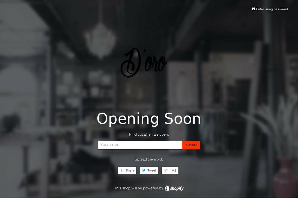 d-oroclothing.com shopify website screenshot