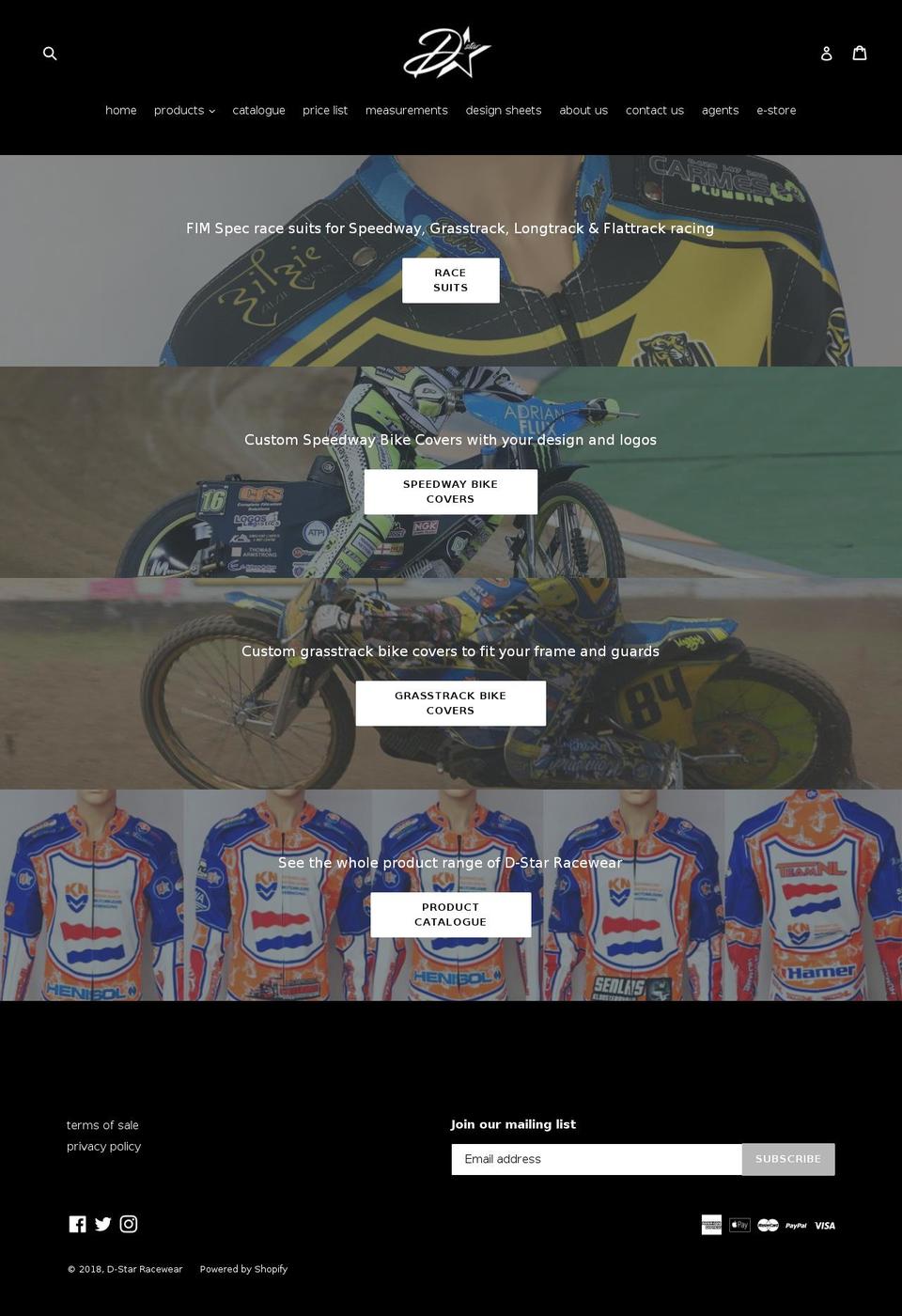 d-starracewear.co.uk shopify website screenshot