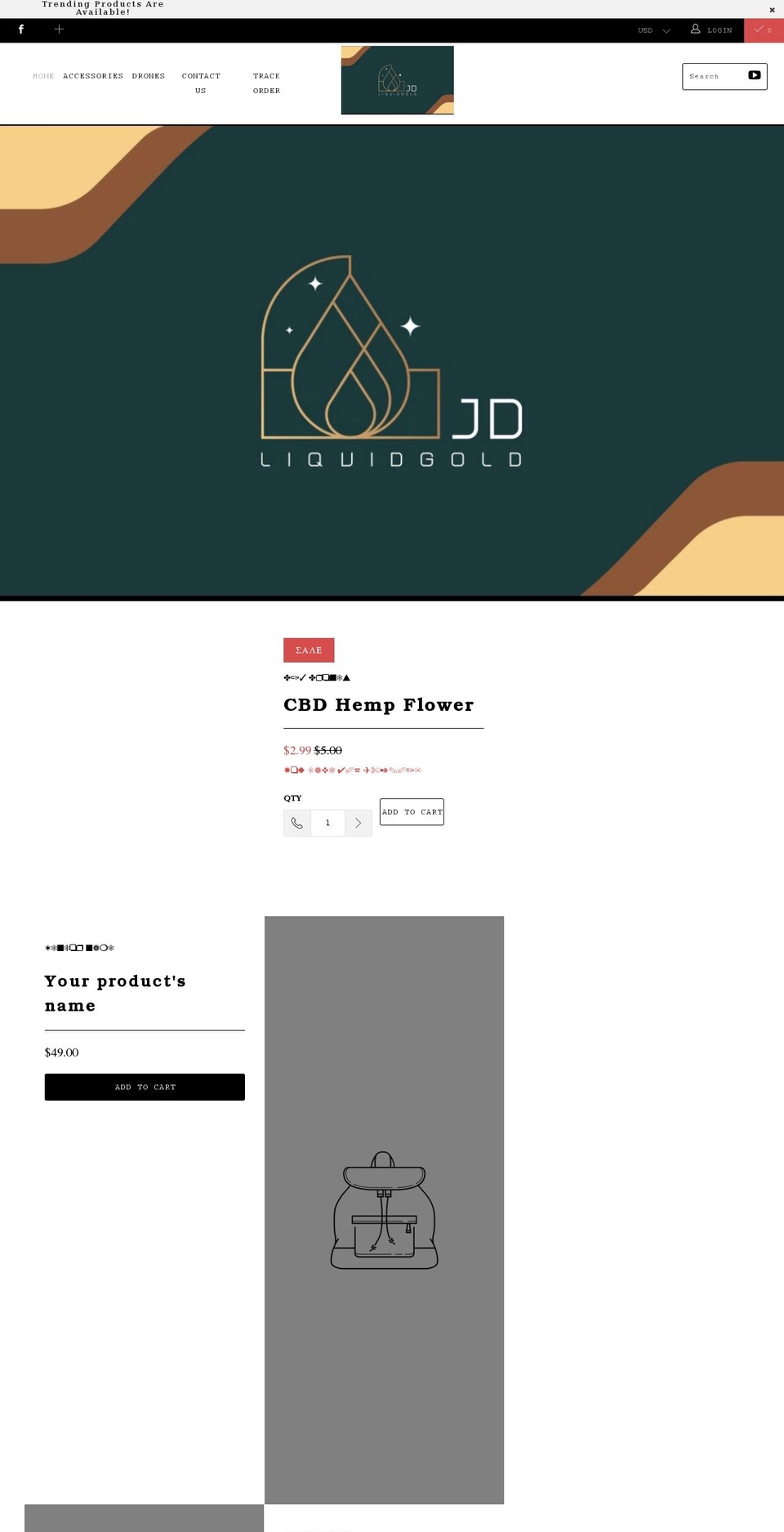 d13drones.com shopify website screenshot