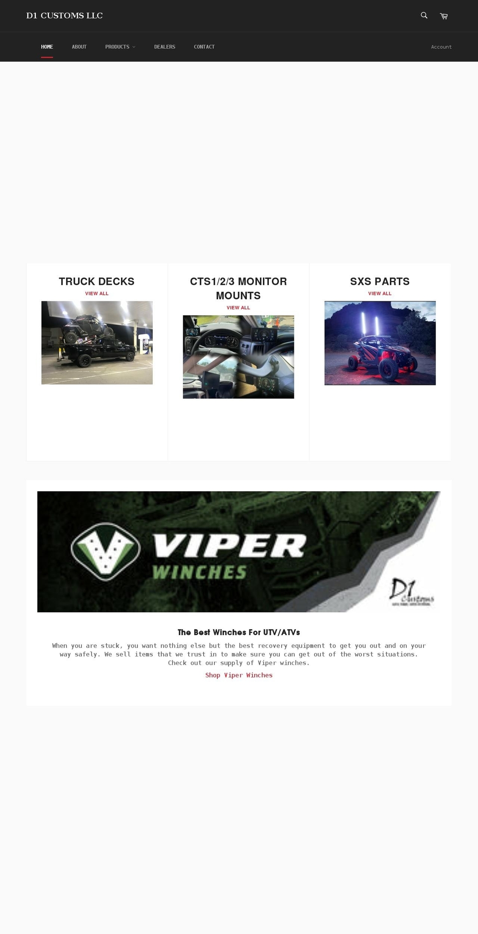 d1customs.com shopify website screenshot