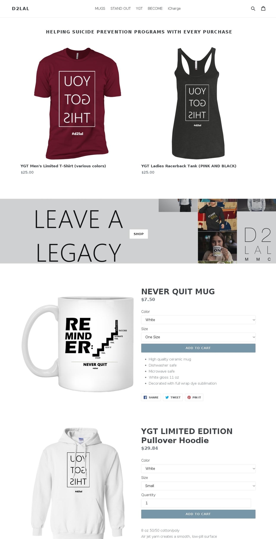 d2lalfashion.com — Shopify storefront screenshot