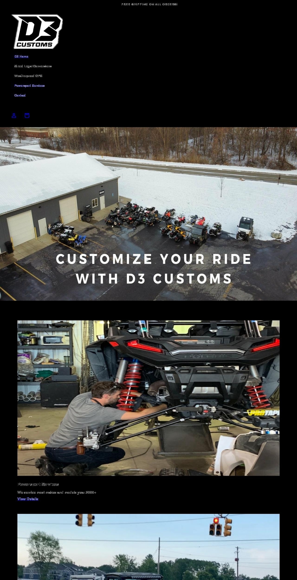 d3customs.com shopify website screenshot