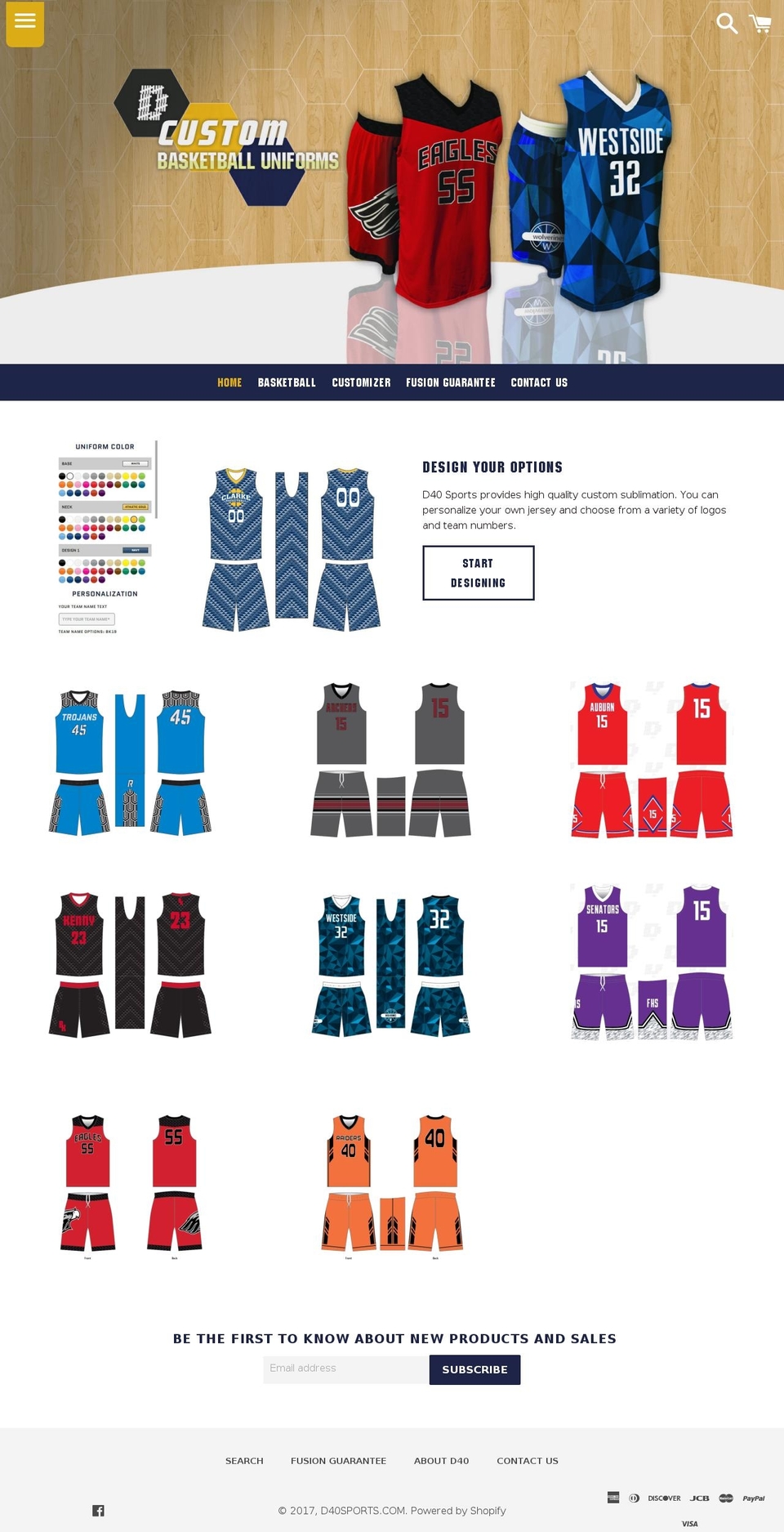 d40sports.com shopify website screenshot