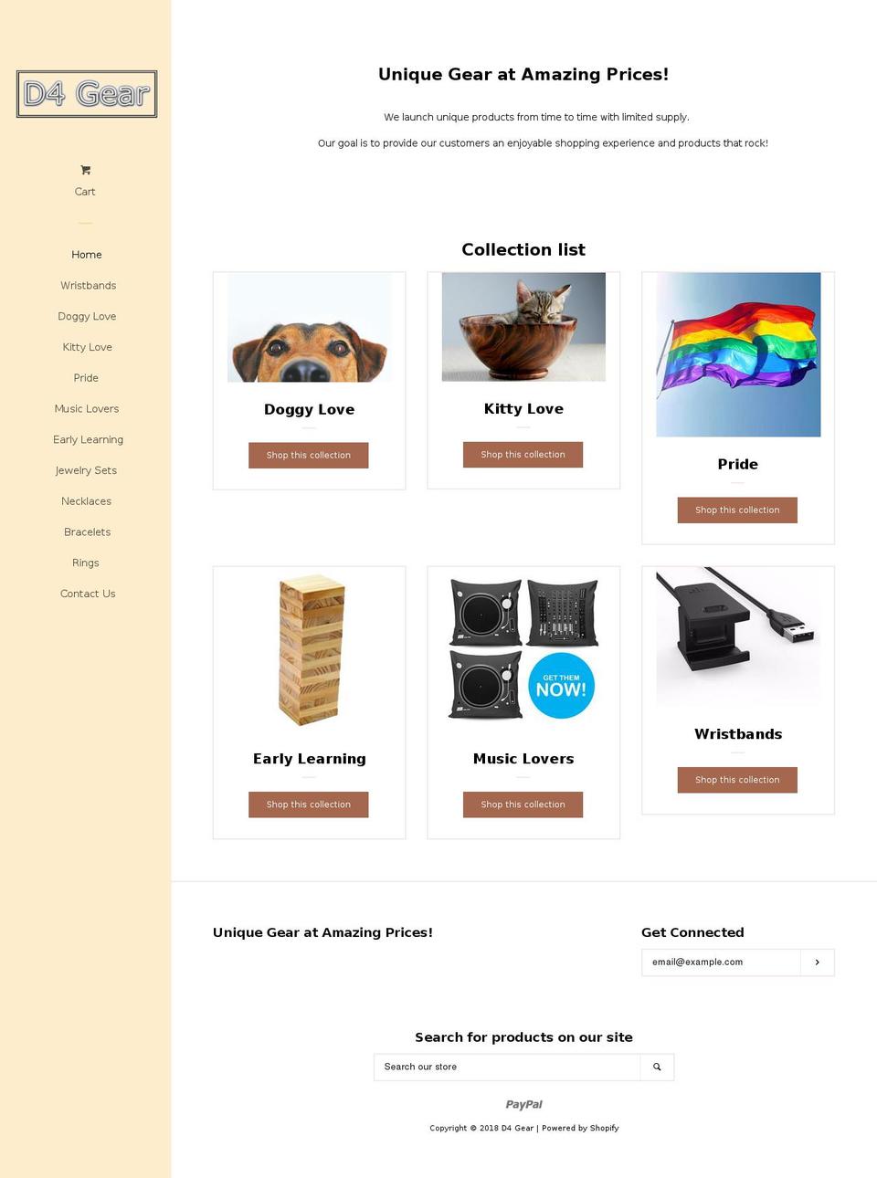 d4gear.com — Shopify storefront screenshot