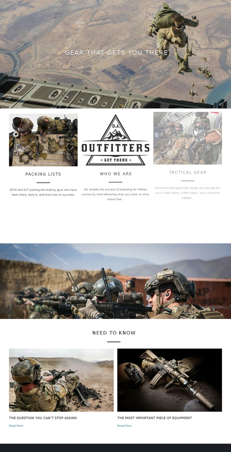 OOTS Support Shopify theme site example da-outfitters.com