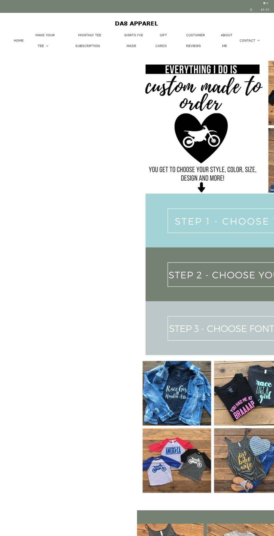 da8apparel.com — Shopify storefront screenshot