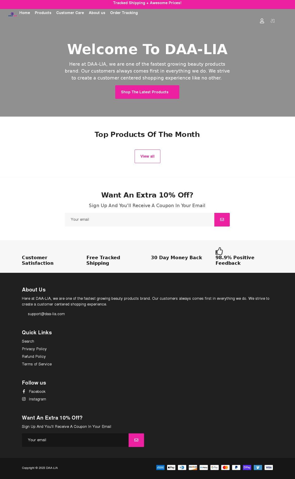 daa-lia.com shopify website screenshot