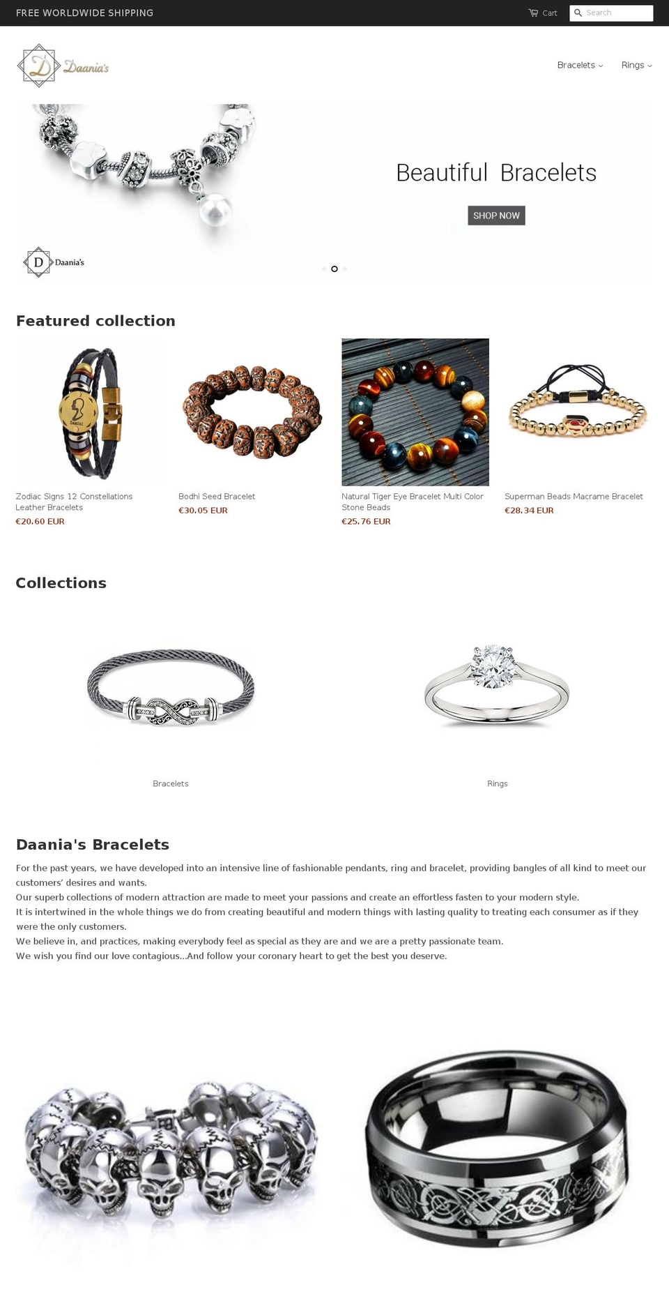 daanias.com — Shopify storefront screenshot