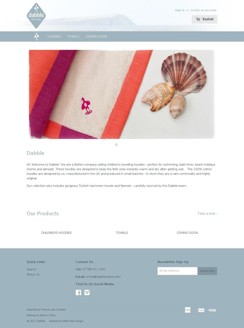 dabblebeachkit.com shopify website screenshot