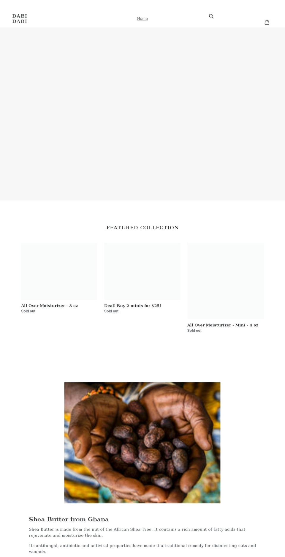 dabidabishea.com shopify website screenshot
