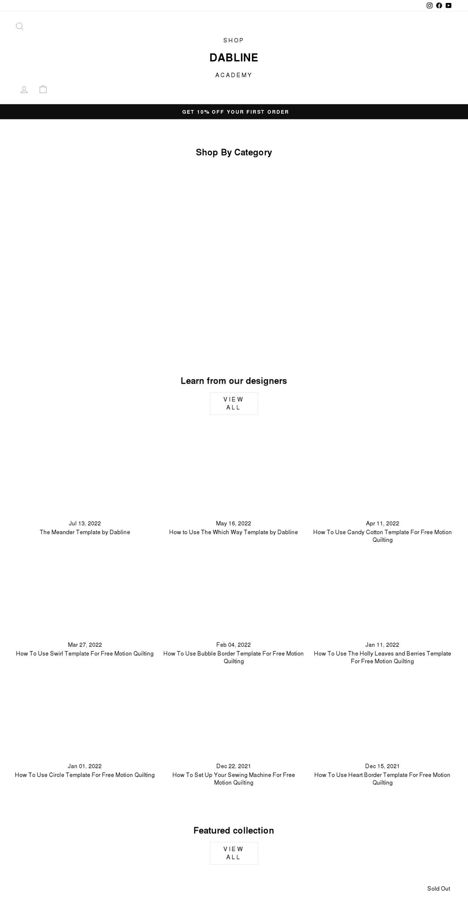 dabline.com shopify website screenshot